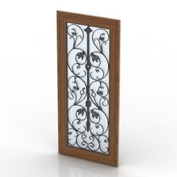 Wood Panel Frame With Steel Texture
