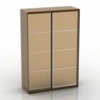 Minimalistická dřevěná šatní skříň