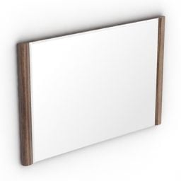 Specchio piatto rettangolare modello 3d