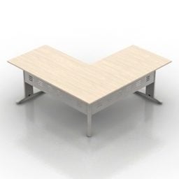 L Shape Table 3d model