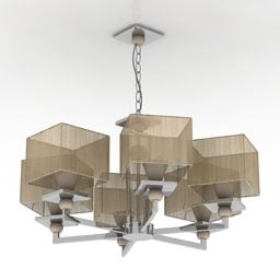 Luster Lamp suorakulmaiset varjostimet 3d-malli