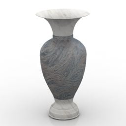 Modello 3d di vaso in cemento