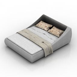 Set Tempat Tidur Ganda Untuk Kamar Hotel model 3d