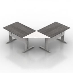 Model 3D stołu w kształcie litery C