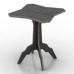 Square Table Steel Frame 3d model