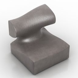 Modré sedadlo čalouněné texturou 3D model