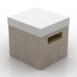 Modello 3d del file di archiviazione della scatola contenitore