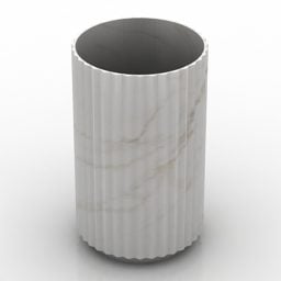 Vaso cilindrico in pietra modello 3d