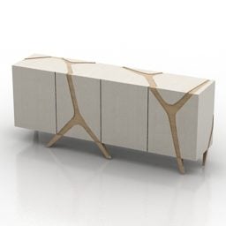 Contemporary Marble Locker Table 3d model