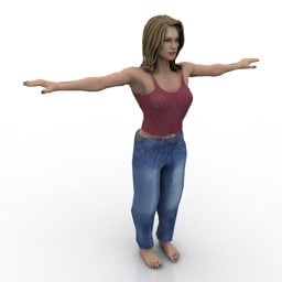 Woman T Posed 3d model