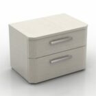 Smooth Edge Nightstand White Painted