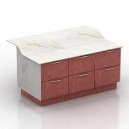 Tavolo in marmo stilista modello 3d