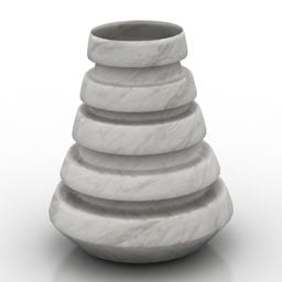 Vaso decorativo in ceramica modello 3d