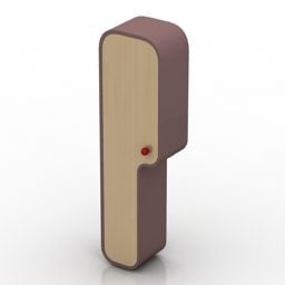Model 3D drewnianej szafki dla dzieci