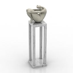 Figurine On Stand 3d model