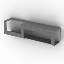 3D-Modell des Wandregals aus Stahl