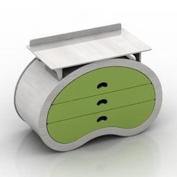 Kid Locker Curved Shape 3d model