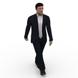 مدل سه بعدی شخصیت مرد راه رفتن