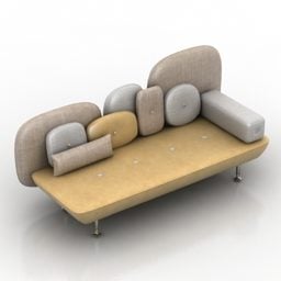 Modello 3d di forma stilista del divano lounge