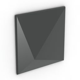Modello 3d del triangolo del pannello a parete