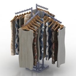 Rack-Kleid mit Hangler 3D-Modell