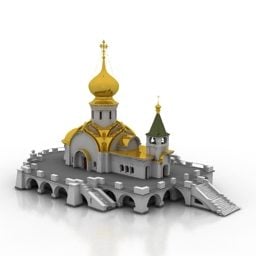 Building Temple St Seraphim Sarov مدل سه بعدی