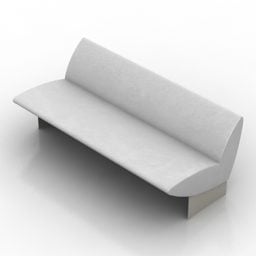 Sofa Bangku Lebar Kain model 3d