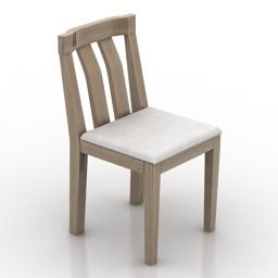 Dining Chair Wood Frame 3d model