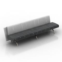 Φαρδύς πάγκος καναπέ 3d μοντέλο
