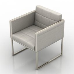 Просте оббивне крісло 3d модель