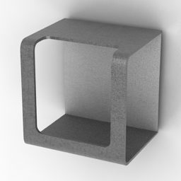 Modern Square Shelf 3d model