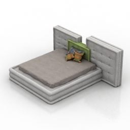 Model 3D w kształcie madżonga z podwójnym łóżkiem