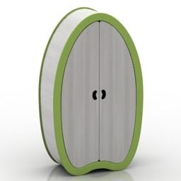 Wardrobe Oval Shape 3d model