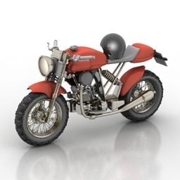 Motorcycle Retro Style 3d model