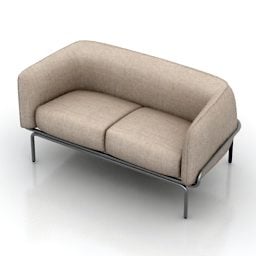Leather Sofa Smooth Edge 3d model