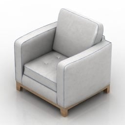 Single Cube Armchair Upholstery 3d model