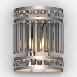 Modelo 3d de lâmpada de arandela de gaiola