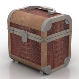 विंटेज लेदर ब्रीफकेस बैग 3डी मॉडल