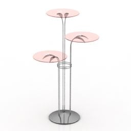 Modernism Floor Rack Glass Stand 3d model
