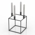 Candlestick Cube Wireframe Stand