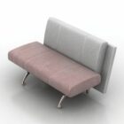 Upholstered Sofa Bench Steel Leg