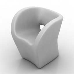 Gestoffeerde fauteuil modernisme stijl 3D-model