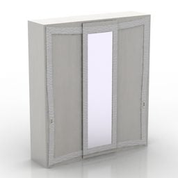 Šatní skříň se zrcadlovým středem 3D model