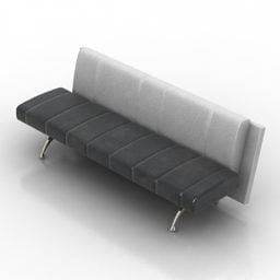 Sofa-Modul mit zwei Sitzen, 3D-Modell
