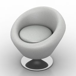 Egg Armchair Fixed Leg 3d model