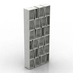 Rak Buku Perpustakaan model 3d