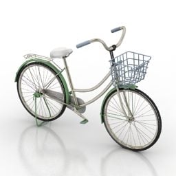 Bicycle On Beach 3d model