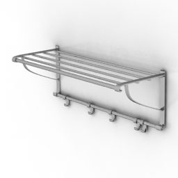 Bathroom Sanitary Inox Shelf 3d model