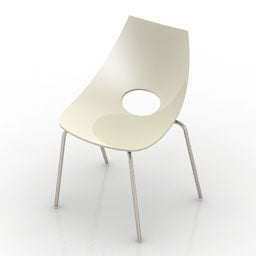 Coffee Chair Plastic Back 3d model