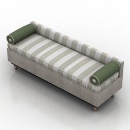 ספה דו מושבים עם כריות דגם תלת מימד